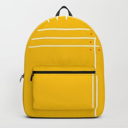 Fine Lined Cross on Yellow Backpack