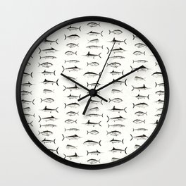 SPORT FISH Pattern Yellowfin tuna, Bluefin, Blue Marlin, White Marlin, Wahoo, Swordfish, Mahi-mahi Wall Clock