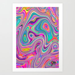 Candy pink melt Art Print