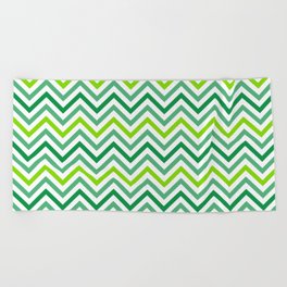St. Patrick's Day Zig-Zag Lines Collection Beach Towel