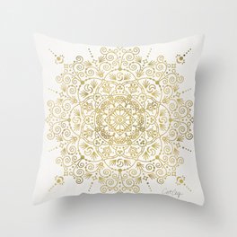 Moroccan Mandala – Gold Palette Throw Pillow