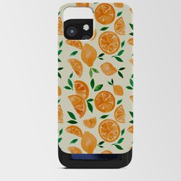 Watercolor lemons - orange and green iPhone Card Case