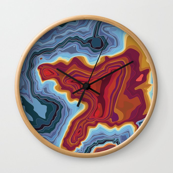 HIAMOVI Lines Colored Wall Clock