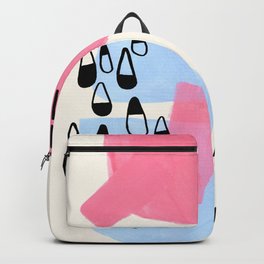 Fun Colorful Abstract Mid Century Minimalist Pink Periwinkle Cow Udder Milk Organic Shapes Backpack | Organic, Shapes, Colorful, Minimalist, Midcentury, Pink, Milk, Fun, Acrylic, Abstract 
