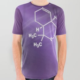 THC Tetrahydrocannabinol Structural chemical formula All Over Graphic Tee