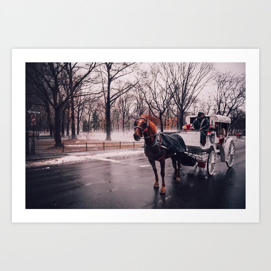 NYC Horse and Carriage Art Print