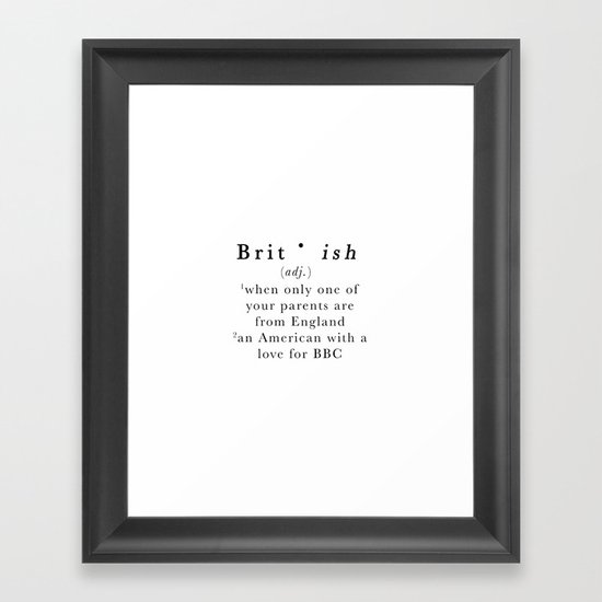 Brit(ish) Framed Art Print