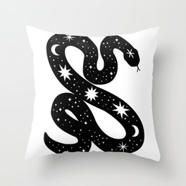 Space snake Throw Pillow
