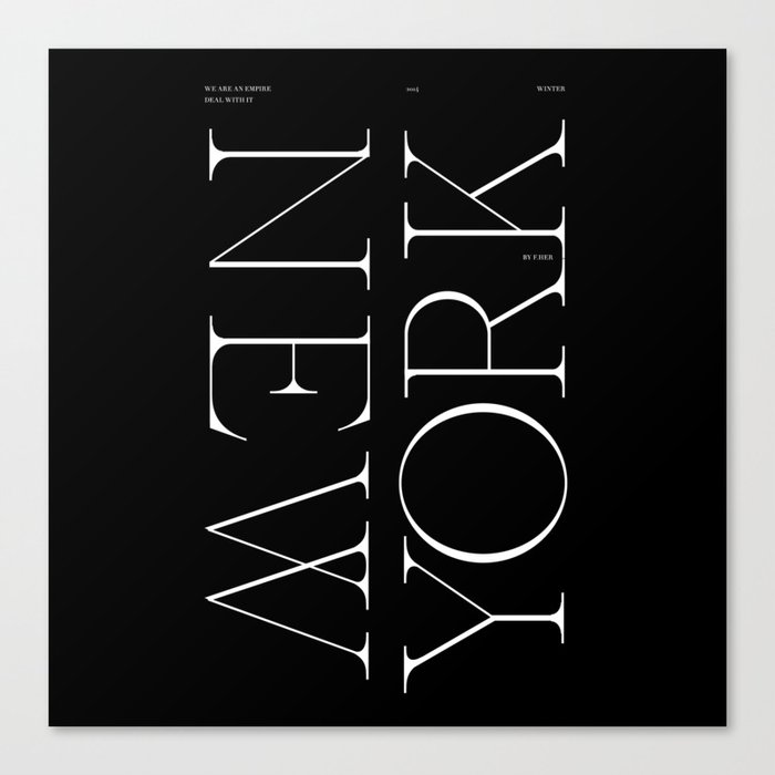 NYC Typography Canvas Print