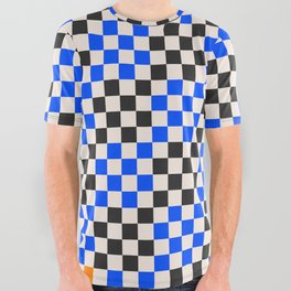 Summer on Long Island Chequered Pattern All Over Graphic Tee