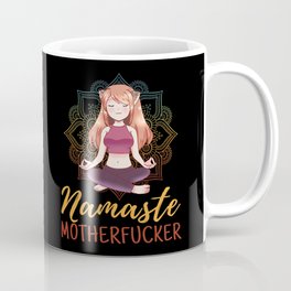 Namaste Motherf cker Gift Anime Girl Neko Coffee Mug
