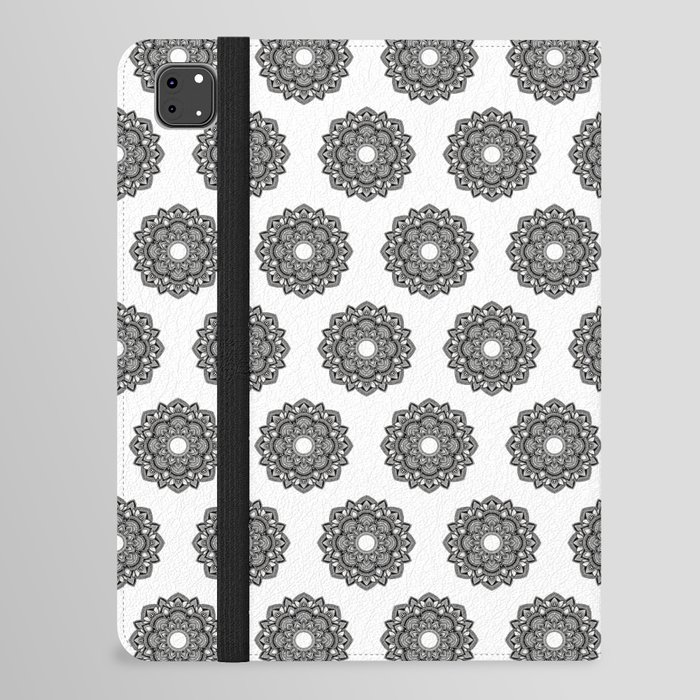 Black and white mandala art iPad Folio Case