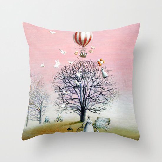 Baby's breath Throw Pillow