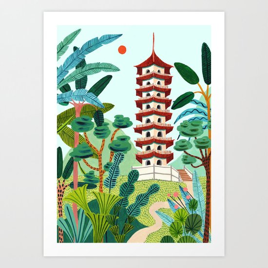 Singapore S Chinese Gardens Art Print By Amberstextiles Society6