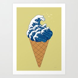 Waves Ice-Cream Art Print
