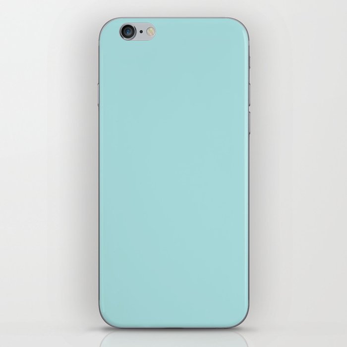 Light Aqua Blue Solid Color Pantone Blue Light 13-4909 TCX Shades of Blue-green Hues iPhone Skin