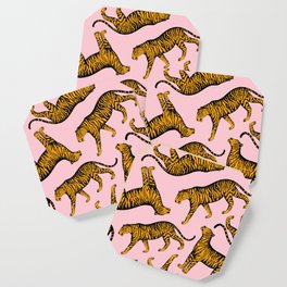 Tigers (Pink and Marigold) Coaster