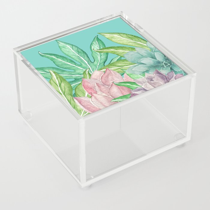 Succulent Garden Acrylic Box
