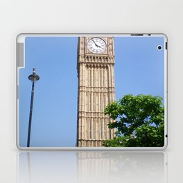 Great Britain Photography - Big Ben By A Green Tree Laptop Skin