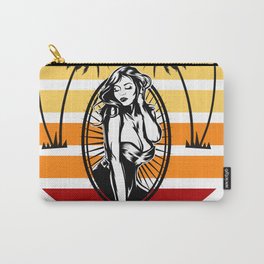 Too hot to handle retro sunrise Carry-All Pouch