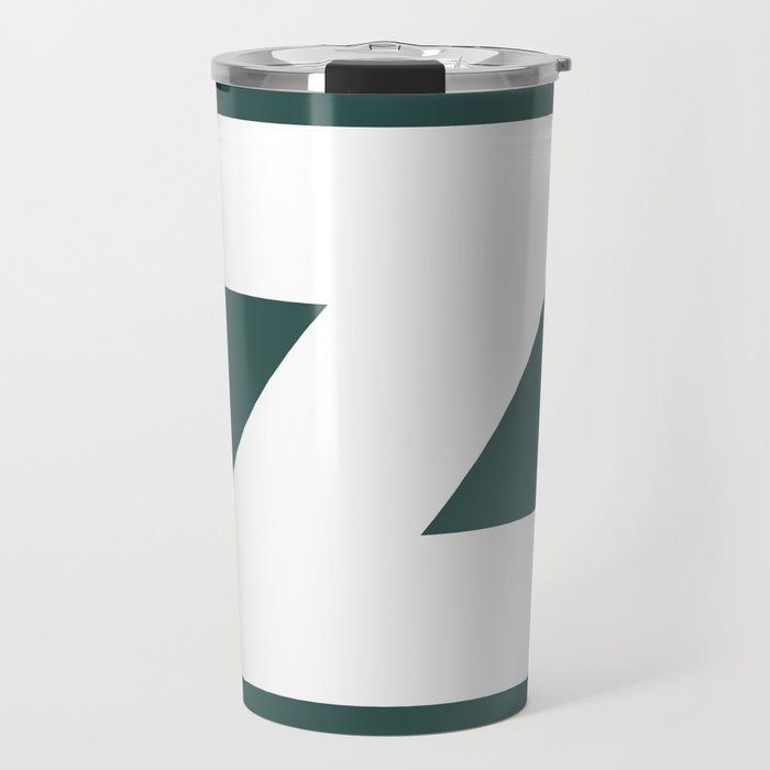 Z (White & Dark Green Letter) Travel Mug