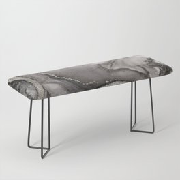 Ink Texture Neutral Grey Abstract Painting Bench