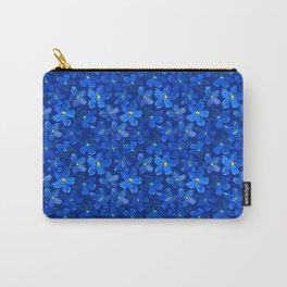 Cobalt-Flowers Carry-All Pouch