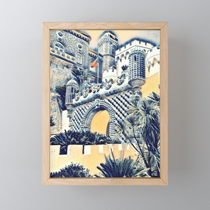 Exotic Palace of Pena garden in japanese style Framed Mini Art Print