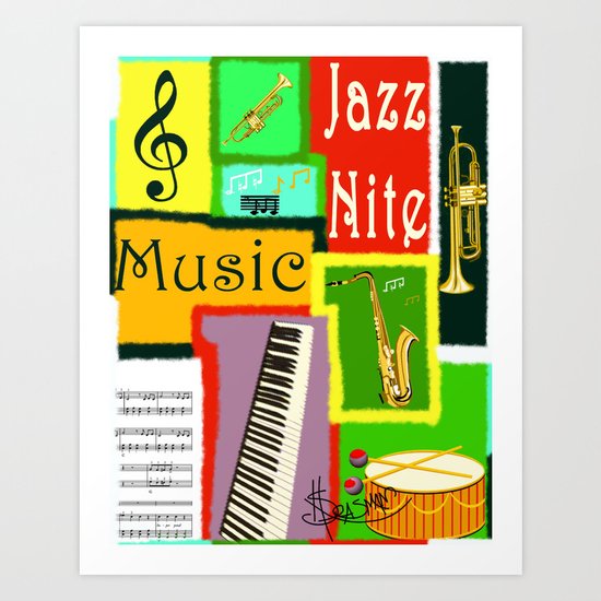 RazzMaTazz Jazz Nite. Art Print