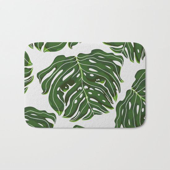 Monstera Pug Bath Mat