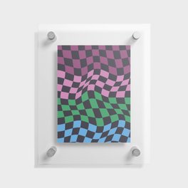 Colorful Checkerboard Pattern 3 Floating Acrylic Print