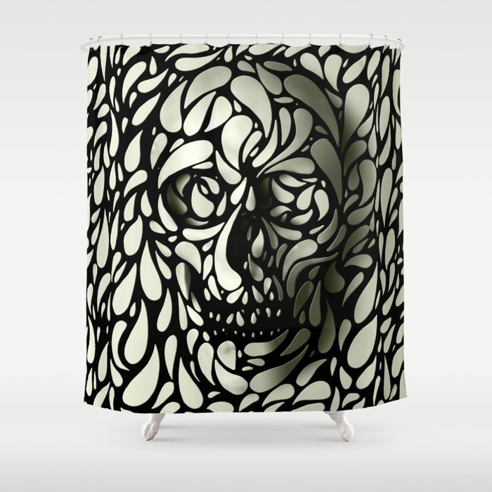 Skull Shower Curtain By Aligulec Society6 Skull Shower Curtain
