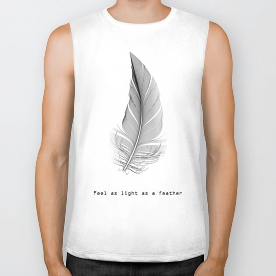 Feel as light as a feather Biker Tank
