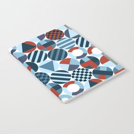 Red and Blue Pattern Notebook