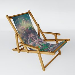 "Space Grass #2" • Unique Trippy Stoner Semi-Abstract Art • Perfect For Stoner/Tripping/Chill Rooms Sling Chair