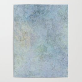 Blue watercolor marble Poster