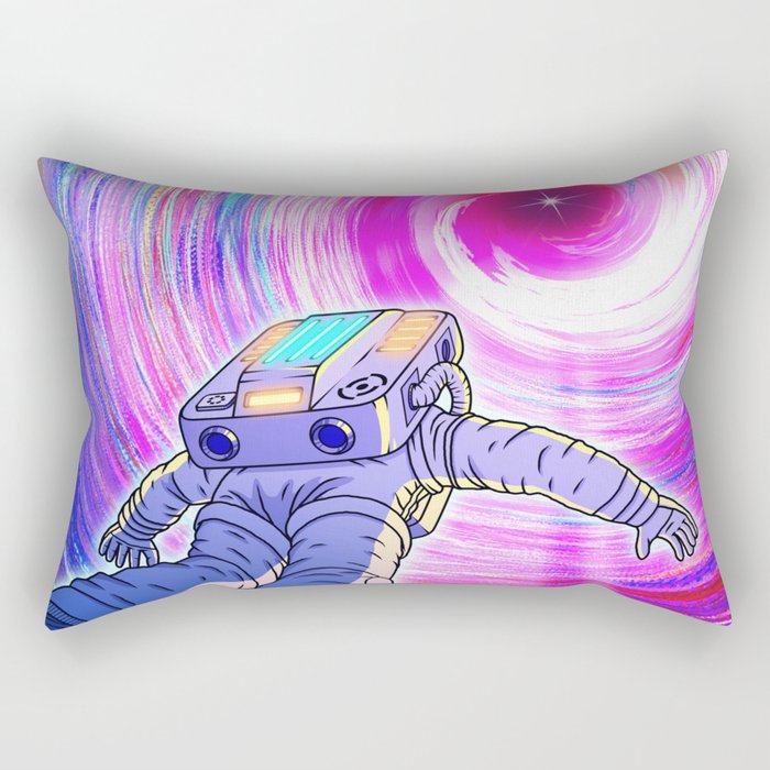 Astronaut Journey to Black Hole Rectangular Pillow