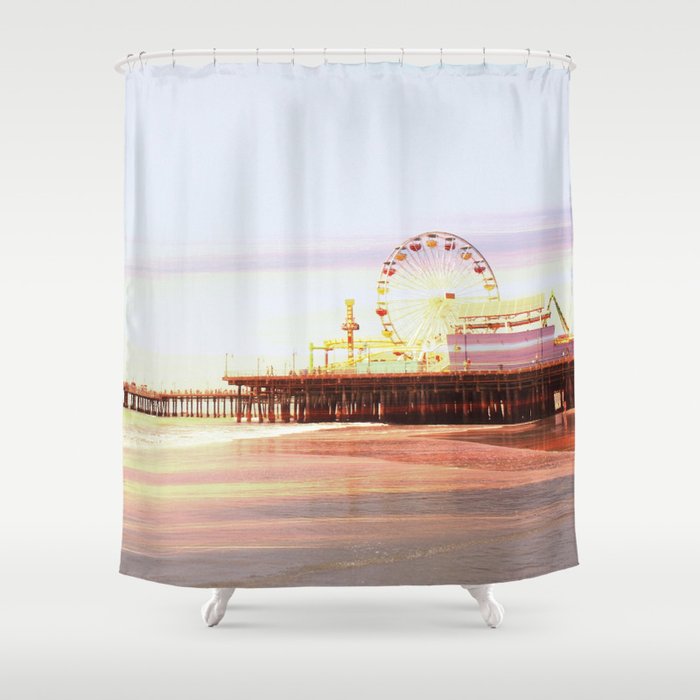 Santa Monica Pier Sunrise Shower Curtain