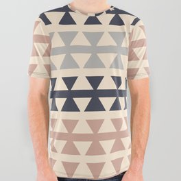 Desert Boho Ethnic Pattern with Triangles All Over Graphic Tee