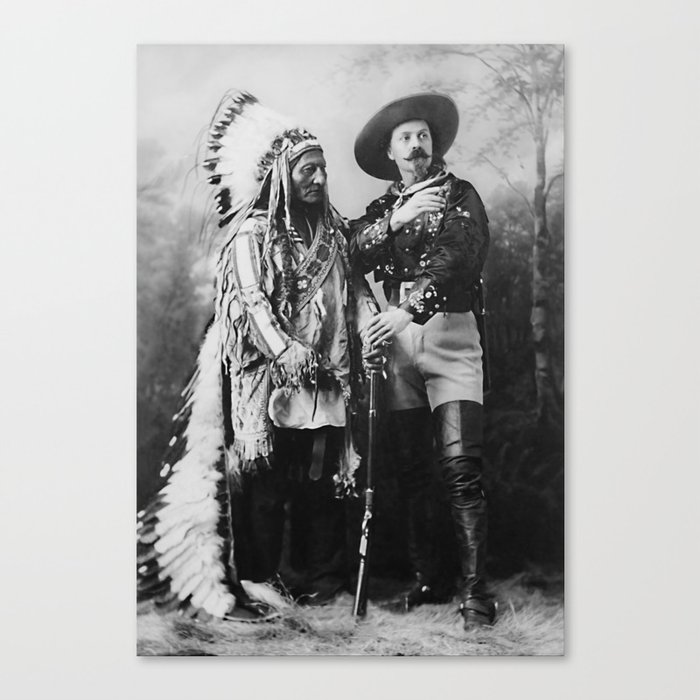 Sitting Bull and Buffalo Bill - 1897 Canvas Print