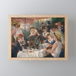 Luncheon of the Boating Party Painting, Pierre-Auguste Renoir Framed Mini Art Print