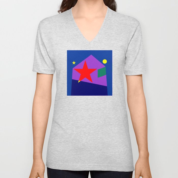 WALKING STAR SPROUT V Neck T Shirt