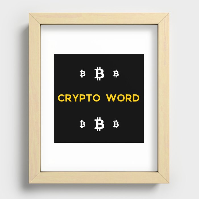 crypto word Recessed Framed Print