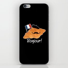Bonjour French Croissant France Lover iPhone Skin