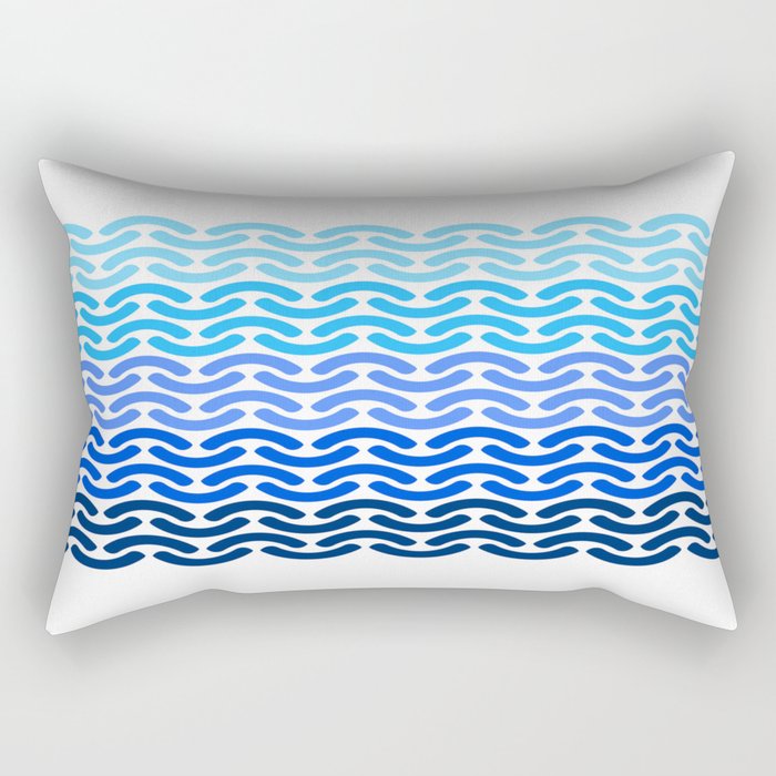 Layered Waves Rectangular Pillow