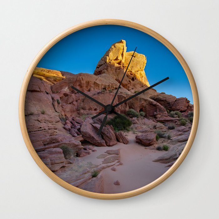 Colorful Sandstone, Valley of Fire - IIIa Wall Clock