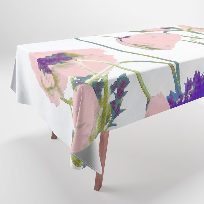 Poppy Wildflower Garden Tablecloth