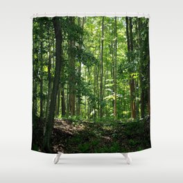 Pine tree woods Shower Curtain