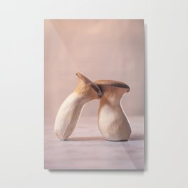 Lean on me - King Oyster Mushrooms l Food Photography Art Metal Print