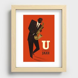 U Street Jazz (Saxophone) Recessed Framed Print